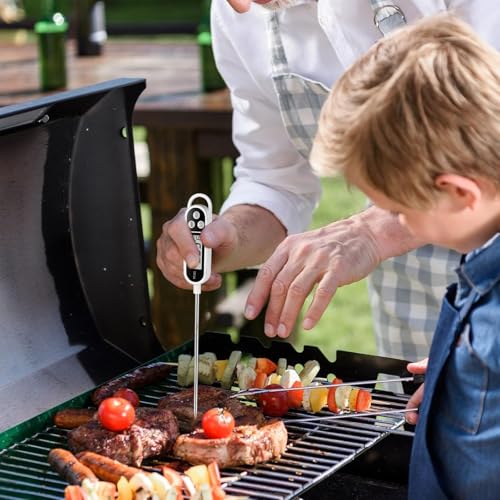 Digital Kitchen Thermometers with Large LCD Screen Long Probe Thermometer Instant Read Auto Off ℉/℃ Button Accurate Water Temperature Thermometer for Beverage, Grill, BBQ, Food Cooking - Image 6