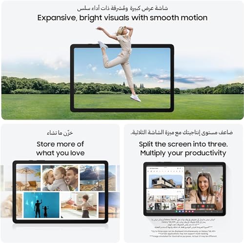 تابلت جالاكسي تاب A9 LTE شبكة الجيل الرابع 4G من سامسونج، شاشة 8.7 بوصة بنظام اندرويد، ذاكرة رام 8 جيجا، تخزين 128 جيجا، كاميرا خلفية 8 ميجابكسل، جرافيت - إصدار محلي