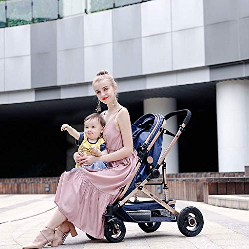 Reissysteem kinderwagen 3 in 1 kinderwagen kinderwagen, opvouwbare anti-shock pasgeboren kinderwagens met kinderwagen… - Afbeelding 3