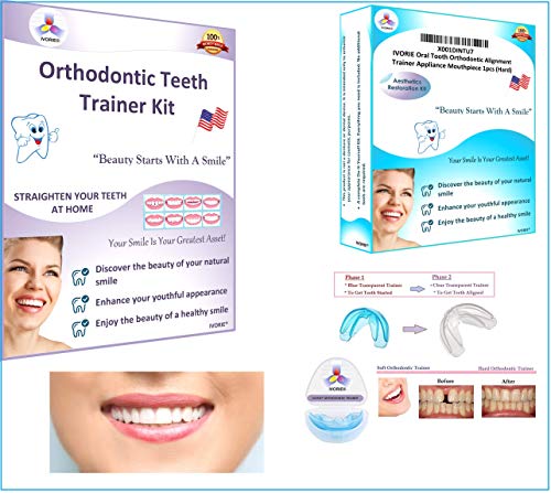 IVORIE Oral Tooth Orthodontic Alignment Trainer Appliance Mouthpiece 1pcs (Hard)