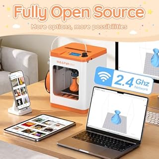 WEEFUN TINA2S 3D Printer Fully Assembled with App WiFi Cloud Printing, Massive Model Library, DIY 3D Printers Auto Bed Levelling Mini 3D Printer for Beginners, Kids, Home, Education Classroom