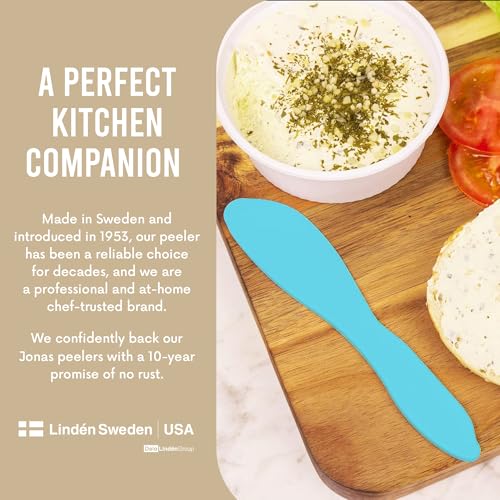 Linden Sweden Multi Purpose Spreaders | Versatile Butter Knife for Soft Cheese or Frosting | Safe for Kids | BPA-Free and Dishwasher-Safe | Set of 2 Spreaders Each | Made in Sweden | Purple - Thumbnail 7