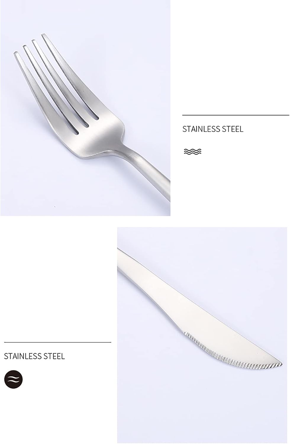 Black Silverware Flatware Cutlery Set with Steak Knives for 16, Twee 80 Piece Unique Stainless Steel Knives Forks Spoons Sets Dinnerware Sets for Home Kitchen Restaurant Hotel Dishwasher Safe
