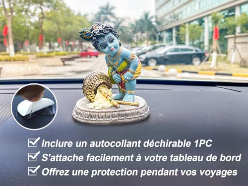 Estatua Hindu Dios Krishna 3.7" de Alto Decorativa miniatura 3