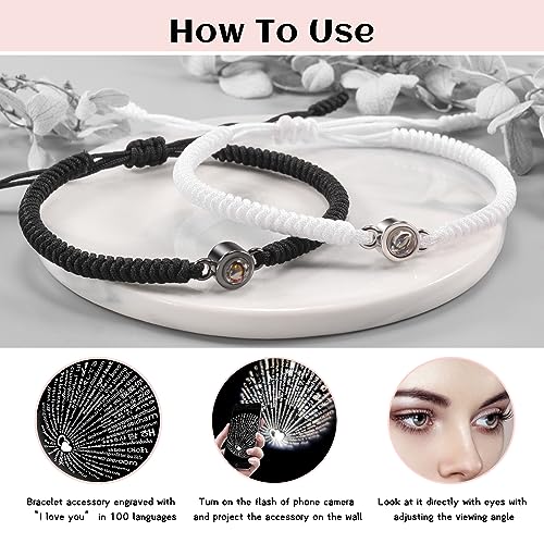Image of Bracelets for Couple Best Friends Mother Daughter Friendship Matching Bracelet for Him Her Bff Mom Daughter Birthday Christmas Women