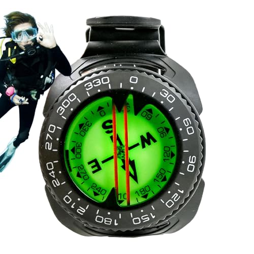 Montre Boussole - Navigation sous-Marine Précise | Boussole Souple Lumineuse pour Randonnée, Plongée, Randonnée Pédestre, Survie Et Voyage