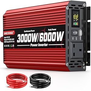 3000W Power Inverter 12V to 240V Modified Sine Wave Car Converter with LCD Screen & 2 AC Sockets & USB for Camping,Motorhomes,Truck,Bo...
