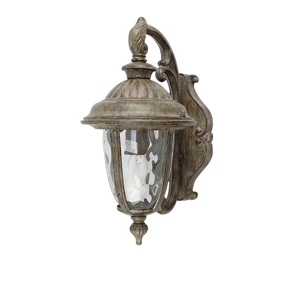 Lanterne d'extérieur en verre et applique murale en métal pour jardin