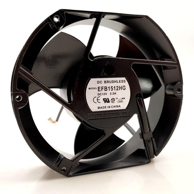 EFB1512HG 12V DC 2.2A 172x150x51mm High Airflow Axial Fan 17CM for Server Cabinets & Industrial(EFB1512HHG)