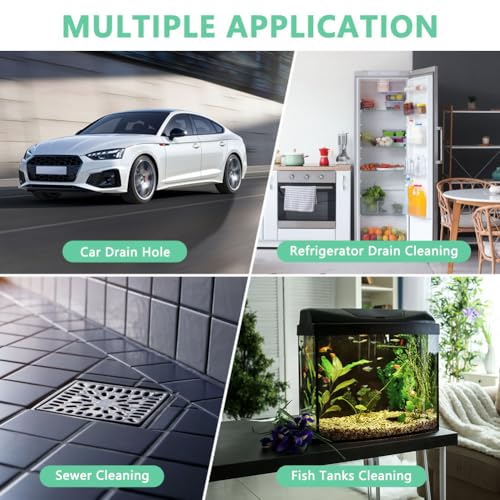 Adiwo Rohrreinigungsbürste Auto, Schiebedach Reinigungsbürste,300 cm Auto Schiebedach Reinigungsbürste, Autowaschausrüstung, Bürsten Reinigung Pflege