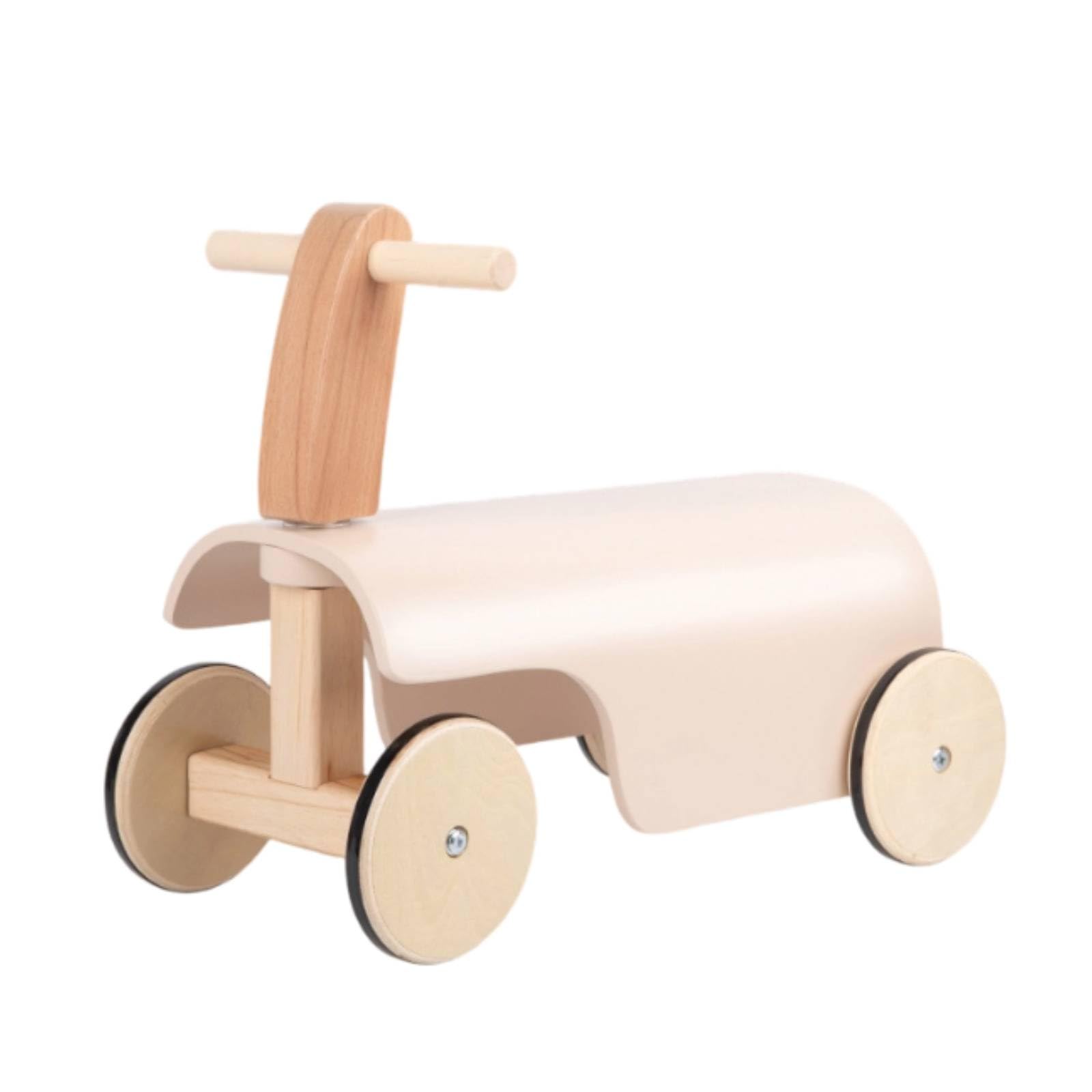 Rosa Pallido Giocattolo Cavalcabile in Legno Giocattolo di Equilibrio in Legno senza Alimentazione per Bambini Piccoli