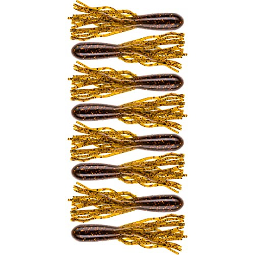 BAITFUEL Tubes Infused with Supercharged X55 Formula Gel: Fish Scent Technology with Powerful Attractants | 2.5-Inch, Brown Pumpkin Copper (PN: X74577)