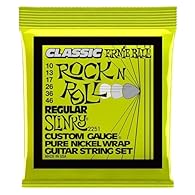 Warm, vintage tone. Pure nickel was commonly used in electric guitar strings of the '50s and '60s. Signature Slinky feel. Preferred by players across many genres, Regular Slinky’s 10-to-46 gauge has become the industry standard. Made in California, U...