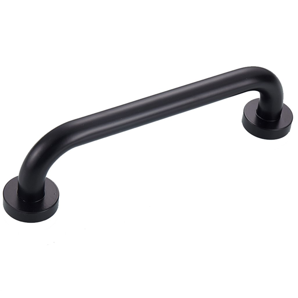 Fkxsxaz Black Grab Bar Space Aluminium Anti-Slip Grip Rail Handle Safety Support For Bathtub Shower,Non-Slip Finish ,-30Cm