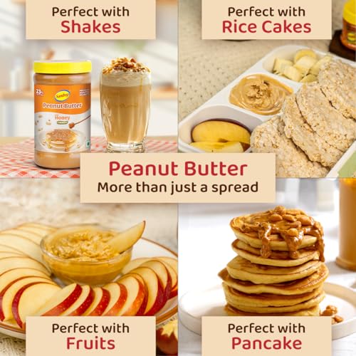 Image of Sundrop Peanut Butter with Honey | Crunchy | 462 grams | With 23% Protein | 7% Dietary Fibre | Premium Roasted Peanuts | No Preservatives | Great Value Per Gram of Protein