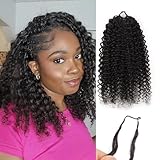 50g Feather Crochet Human Hair, Pre-Separated Miracle Knots Crochet Hair Extensions Invisible Knots Pre Looped Crochet Hiar Bundles for Black Women (#Nature Black, Water Wave 14inch 50g)