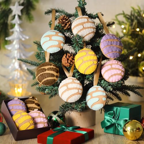 HunnmingRe 12 Pcs Conchas Pan Dulce Ornaments 3.1 Inch Mexican