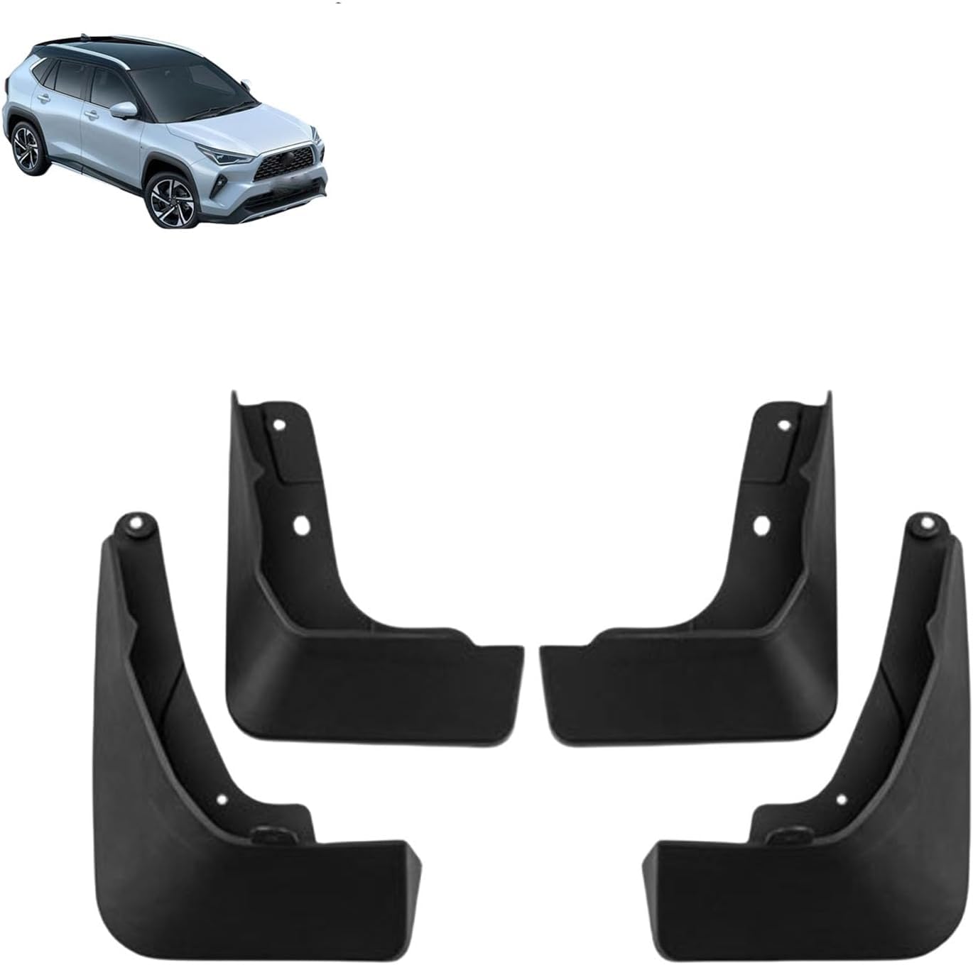 4PCS Heavy Duty Rubber Mud Flaps for Toyota Yaris Cross Non-GR 2023-2025