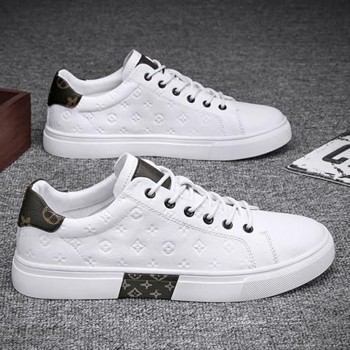 Spring New Men's Skateboarding Shoes, Casual White Shoes Men's Models, Trend Fashion Sneakers, Suitable for Outdoor Sports Hiking2