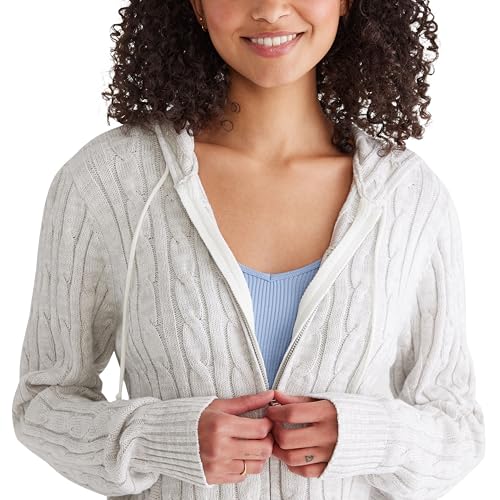 AEROPOSTALE Women's Zip Up Cable Sweater3