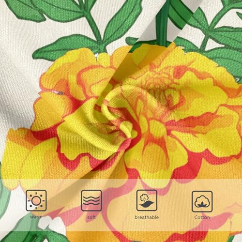 Cotton Toddler Girls Underwear Marigold Flowers Bright Orange Panties for Girl Fun Briefs Underpants 2t3