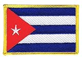 Flaggenfritze Flaggen Aufnäher Kuba Fahne Patch + gratis Aufkleber