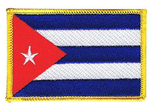 Flaggenfritze Flaggen Aufnäher Kuba Fahne Patch + gratis Aufkleber