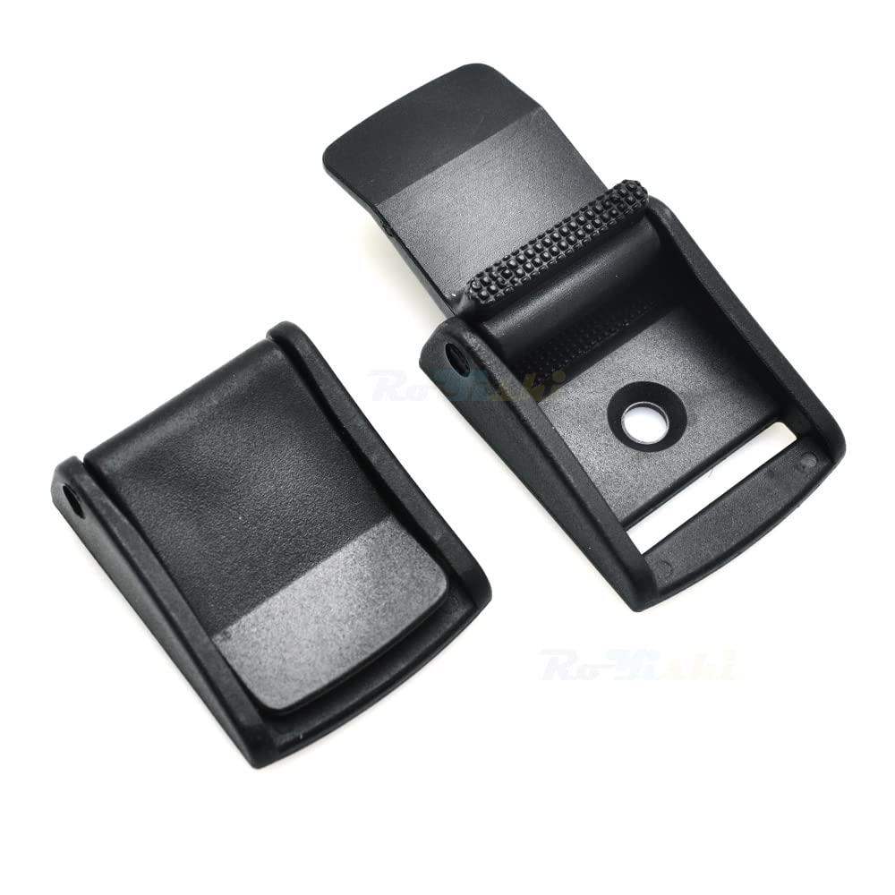 Nockenschnallen, schwarz, Knebelverschluss, Rucksackgurte, Gurtband, 50 mm, 50 Stück