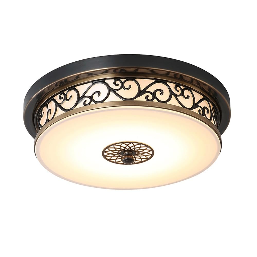 18/24/36W Oświetlenie sufitowe LED Czarna lampa sufitowa Okrągła lampa sufitowa do sypialni Przedpokój Kuchnia Pralnia(Warm light,18W)