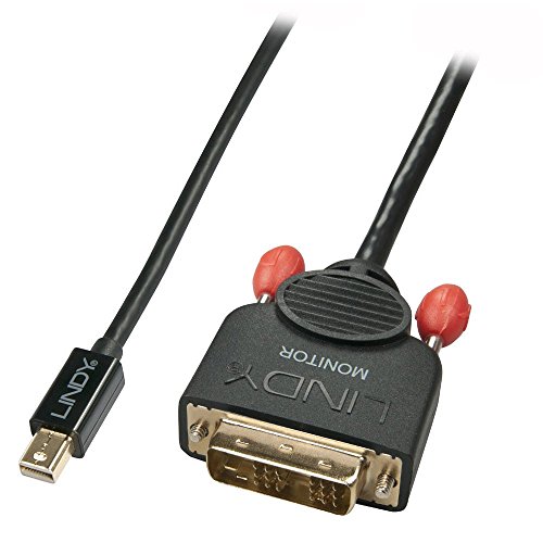 Cable Mini DisplayPort a DVI-D LINDY 41950 adaptador activo para monitor secundario PC negro
