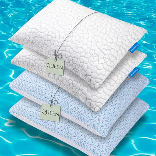 Set 2 Almohadas de Espuma Viscoelástica Ajustables Queen