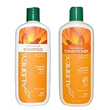 Aubrey Organics Island Botanicals Shampoo and Conditioner Bundle, For Tropical Repair and Dry Replenish With Avocado Oil and Mango Butter, 11 fl oz each