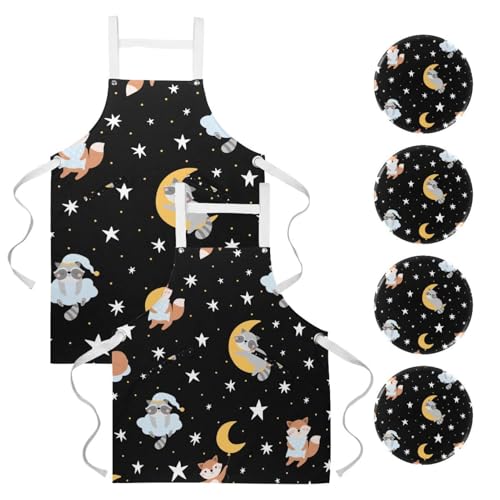 Tablier de serveuse pour restaurant et bar avec broches de fixation