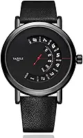 Relógio Masculino Premium "Ônix Time" - Pulseira de Couro, 41mm, Resistente à Água 3Bar, Estilo Arrojado e Moderno, Conforto e Precisão - Acessório Exclusivo para Homens