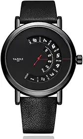 Relógio Masculino Premium "Ônix Time" - Pulseira de Couro, 41mm, Resistente à Água 3Bar, Estilo Arrojado e Moderno, Conforto e Precisão - Acessório Exclusivo para Homens