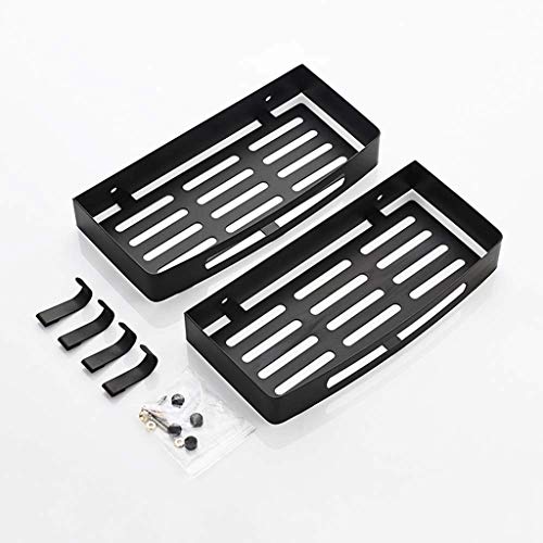 Estante de baño acero inoxidable negro mate cesta caddy ducha 2 uds 8