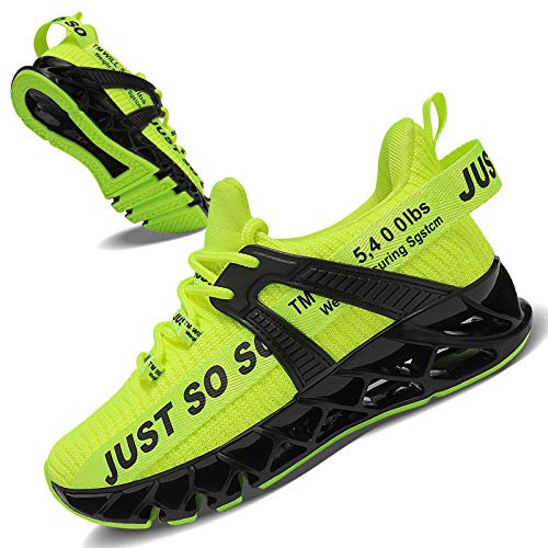 Vivay Shoes for Boys Girls Tennis Shoes Lightweight Breathable Strap Athletic Running Shoes for Little Kid Size 3 Fluorescent Green