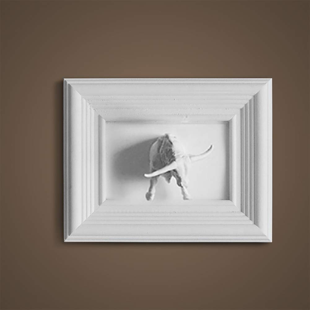 Sculpture murale 3D animal en résine 23x18cm pour décoration murale de salon