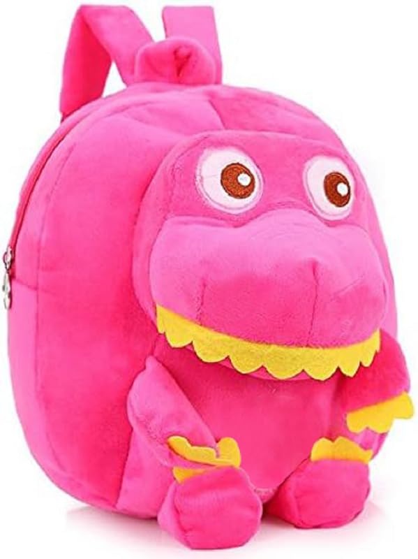 Image of Frantic Soft Cartoon Design Animal Velvet Plush School Backpack Bag For 2 To 5 Years Boys Girls Nursery Preschool Picnic Carry Travelling Bags (2-5 Years)