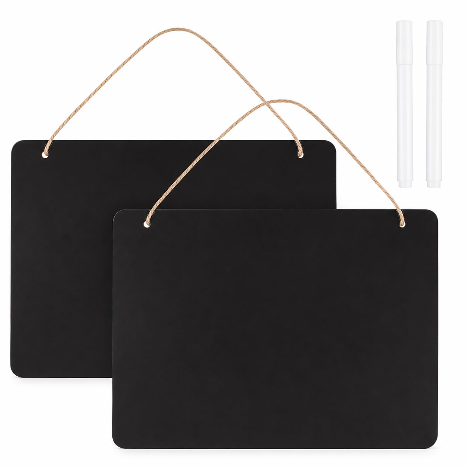 Hanging Chalk Board, Mini Chalkboard Signs Double Sided Wooden Blackboard