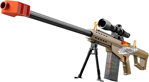 Miniatura 8 de Rifle de francotirador de expulsión manual, bala suave de juguete realista para pistola nerf, pistola de munición de pellets, pistola falsa de