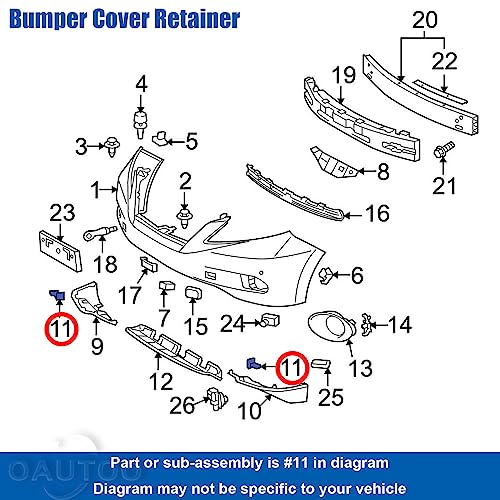 Retenedor de parachoques compatible con Toyota Prius, Rav4 y 4Runner 5