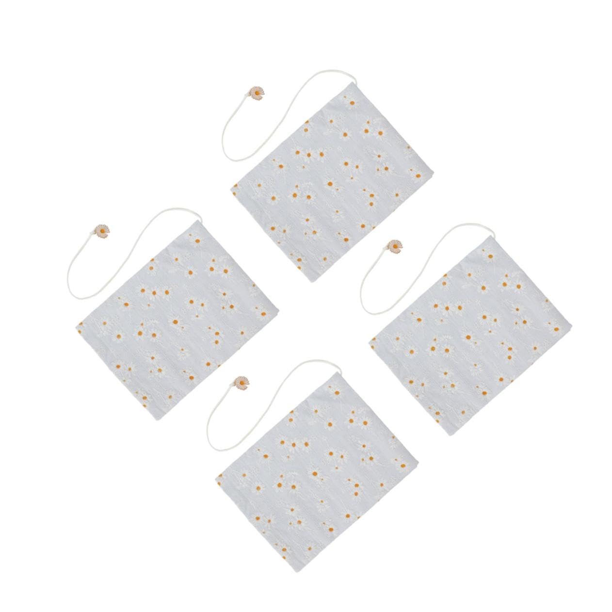 DOITOOL 4 Pezzi Copertina Libro Lavabile Protettiva per Quaderni e Libri Design con Margherita Protezione Resistente e Riutilizzabile per Libri Brossura e Scolastici Accessorio Decorativo