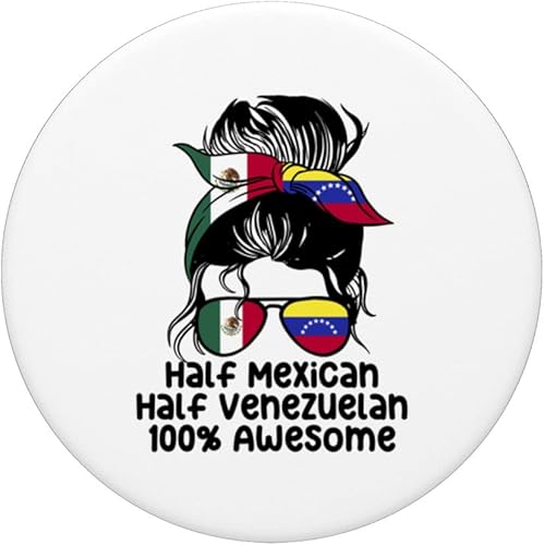 Miniatura 3 de Half Mexican half Venezuelan Mexico Venezuela Mix PopSockets Swappable PopGrip