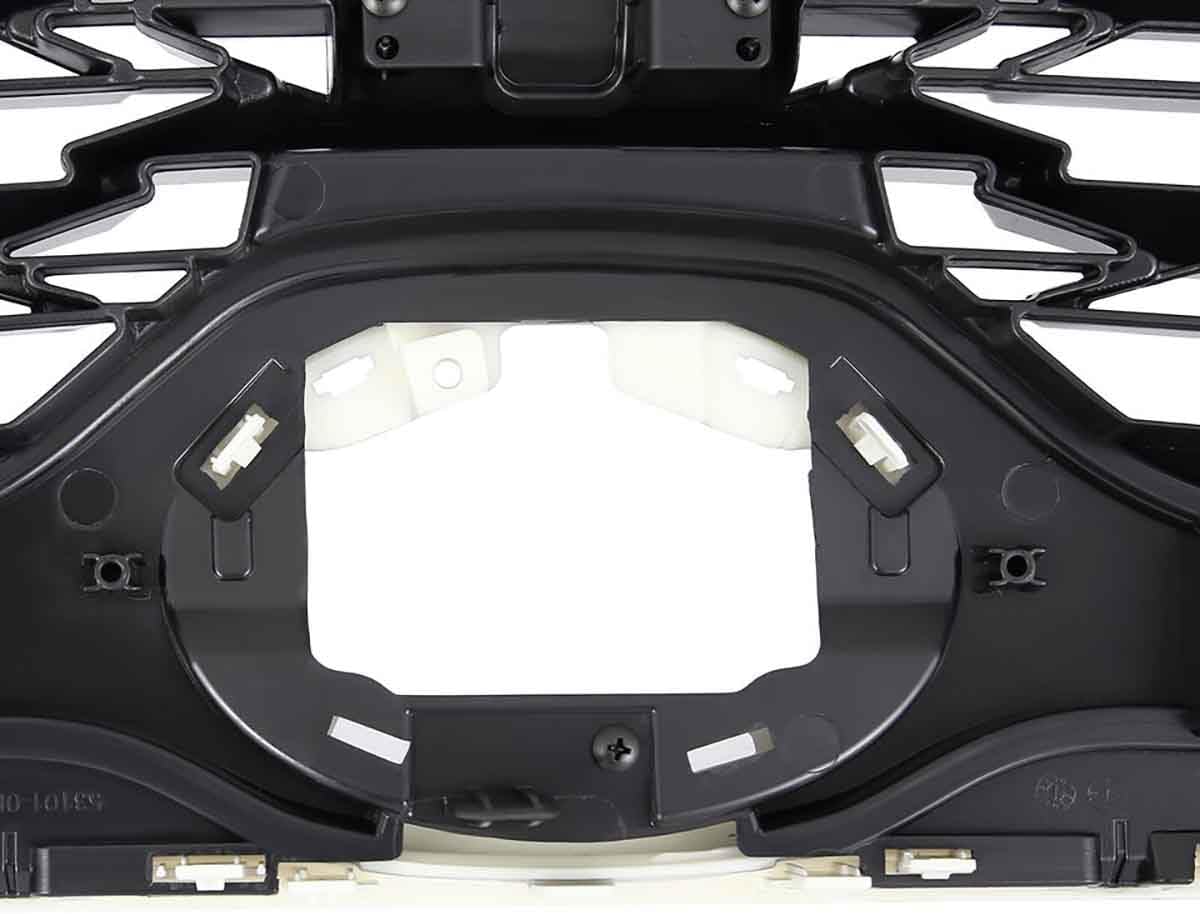 Bumper Grille Compatible with 2020 2021 2022 T0Y0TA Highlander Front Bumper Upper Grille Chrome Trim Grill