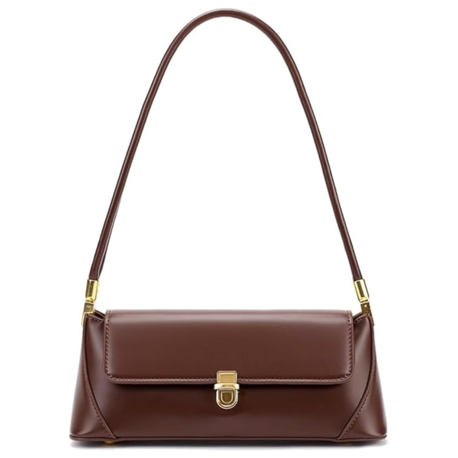 Women Shoulder Bag, PU Leather Handbag for Women with Flap and Zip Closure, Adjustable Strap, Retro Baguette Purse, Sling Crossbody Bag for Office, Travel & Daily Use-image-30