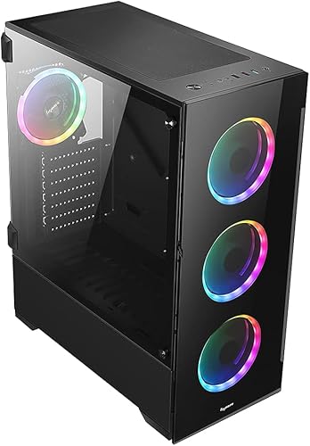 Miniatura 14 de Bgears b-Voguish Gaming PC Case con paneles de vidrio templado, USB3.0, compatible con E-ATX, ATX, mATX, ITX. (Los ventiladores se venden por