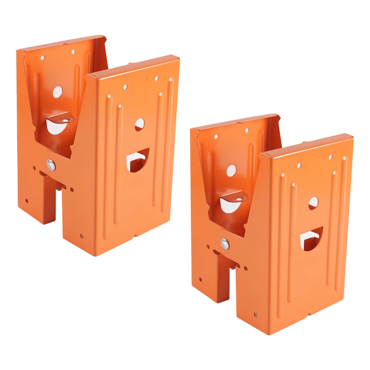 Ausi 2Pcs Chainsaw Sawhorse Holder Cold Rolled Steel Mechanical Stand 25 Degree Opening Angle Wood Slot