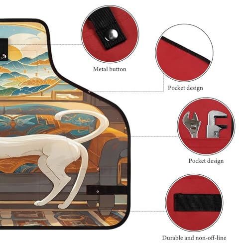 Delantal de trabajo BTCOWZRV Shiba Inu de fieltro miniatura 3