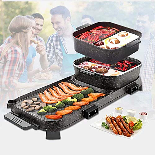 Grill-Hot-Pot-Hot-Pot/Pan-Elektro-Grill/Haus im koreanischen Stil Intelligente konstante Temperatur, einzeiliger Multifunktions-Grill-Hot-Pot mit